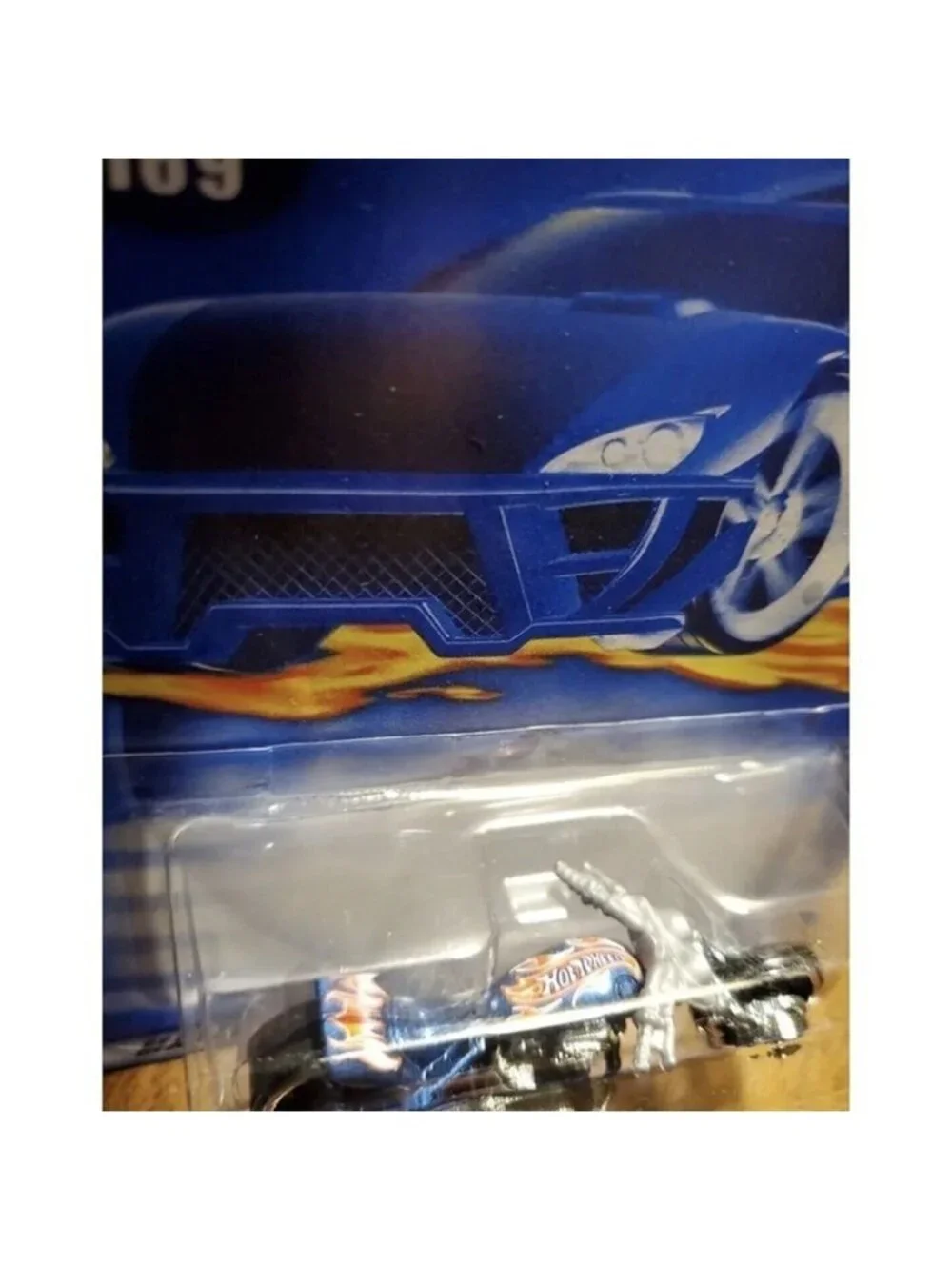 Die Cast Hot Wheels 2006 BLAST LANE #169 Blue w/Black Spokes Chrome Rims